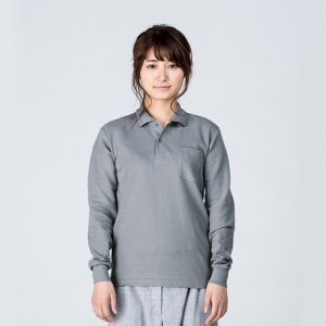 5.8オンス　T/C長袖ポロシャツ(ポケット付き)