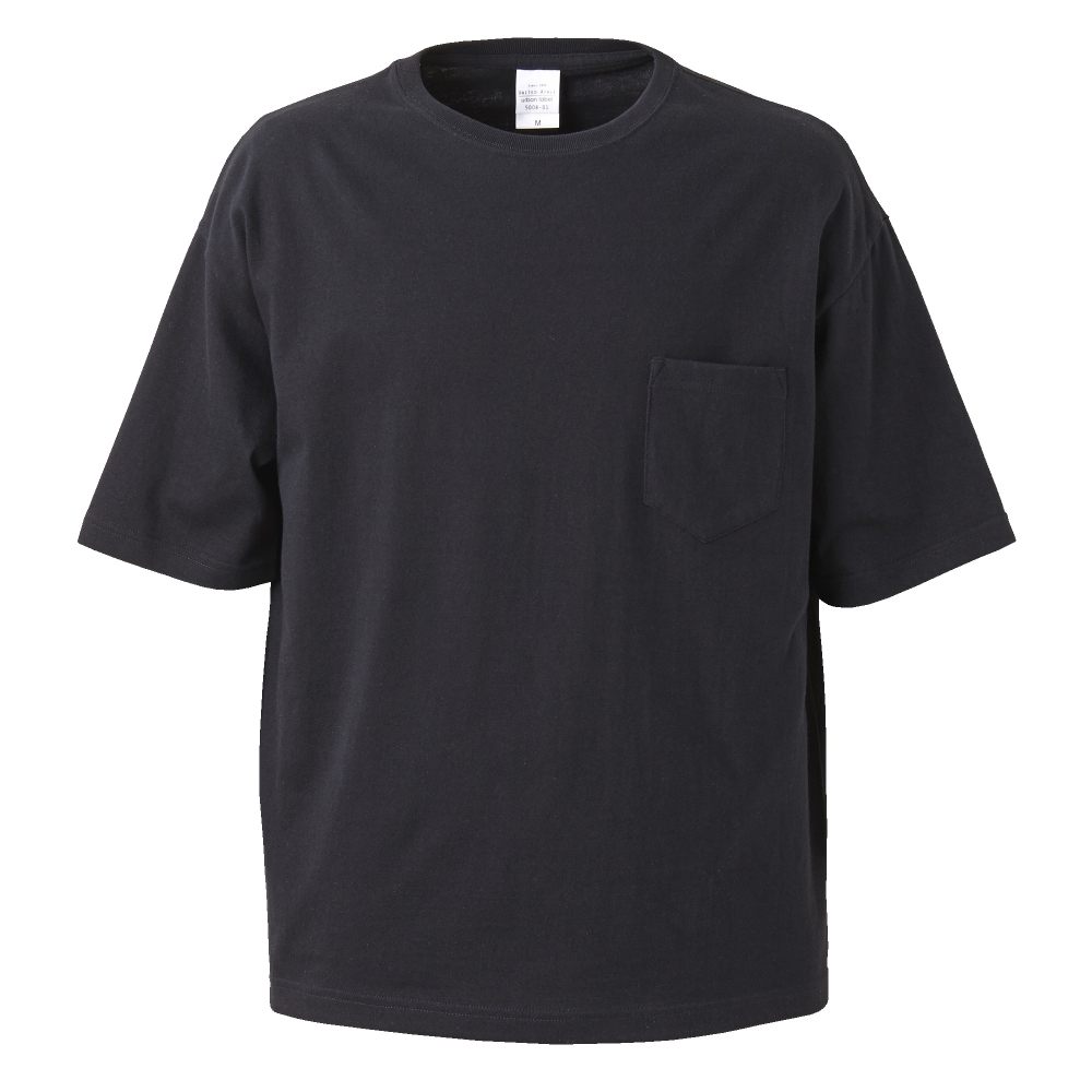 5.6オンス　ビッグシルエットTシャツ(ポケット付き)