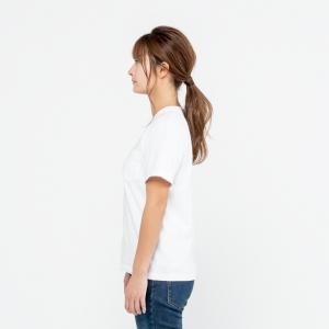 5.6オンス　ヘヴィーウェイト  ポケットTシャツ(ホワイト)