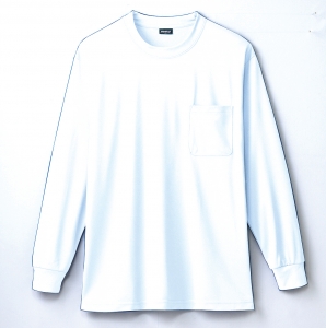 4.4オンス 長袖ドライTシャツ(胸ポケット付き・袖口リブ)