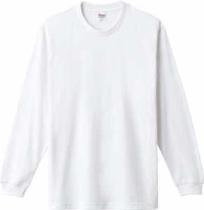 5.6オンス ヘビーウエイトLSーTシャツ+リブ(ホワイト)