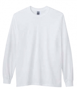 6.0オンス ウルトラコットン ロングスリーブTシャツ(ホワイト・ナチュラル)