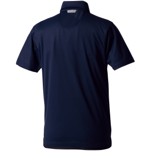 半袖ボタンダウンポロシャツ(胸ポケット付き)再生ポリエステル糸100%使用