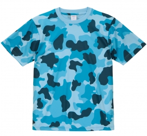4.1オンス　ドライアスレチックTシャツ　ウッドランドカラー(迷彩カラー)