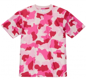 4.1オンス　ドライアスレチックTシャツ　ウッドランドカラー(迷彩カラー)