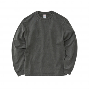 6.2オンス オープンエンド フェードウォッシュ ロングスリーブ Tシャツ(2.1インチリブ)