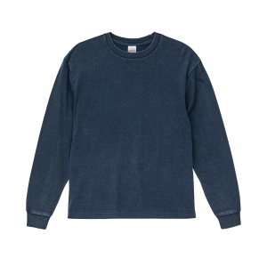 6.2オンス オープンエンド フェードウォッシュ ロングスリーブ Tシャツ(2.1インチリブ)