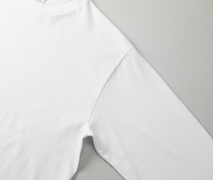 6.5オンス ファインジャージー ロングスリーブ Tシャツ(2.1インチリブ)ホワイト